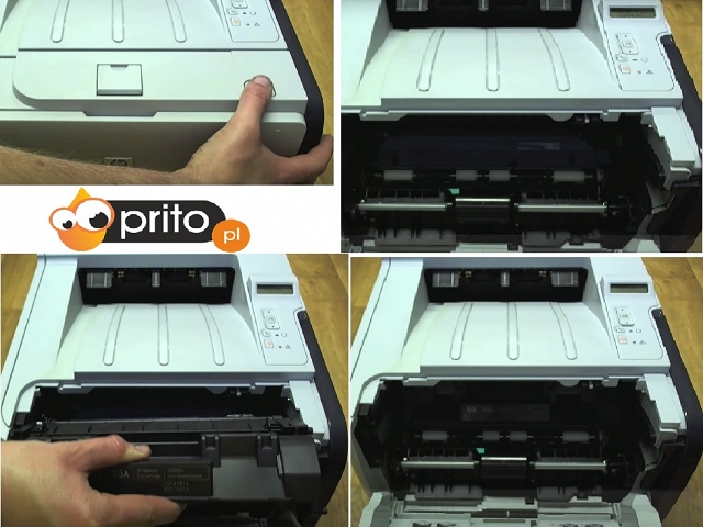 Wymiana tonera cartridge w drukarce HP LaserJet P2055